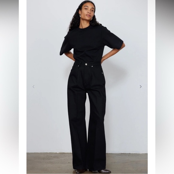Ruadh Black Wide Leg Jeans Size 29 - Picture 1 of 8